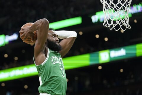 Jaylen Brown scores 32 points; Celtics rout Wizards 144-102