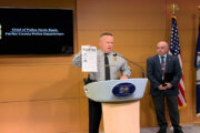 Fairfax County Police Chief Kevin Davis announces the arrest of William Clark, April 20, 2022. 