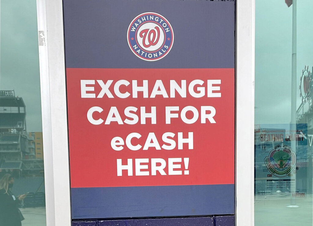 No cash will be accepted inside Nationals Park this year.