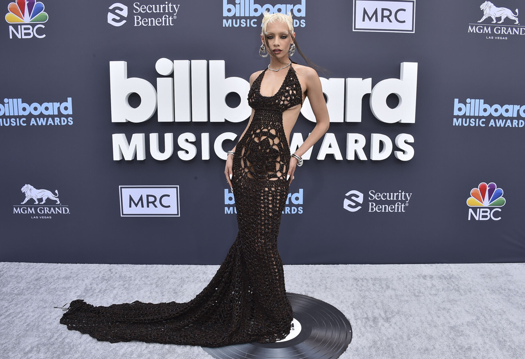 Jazzelle Zanaughtti arrives at the Billboard Music Awards on Sunday, May 15, 2022, at the MGM Grand Garden Arena in Las Vegas. (Photo by Jordan Strauss/Invision/AP)