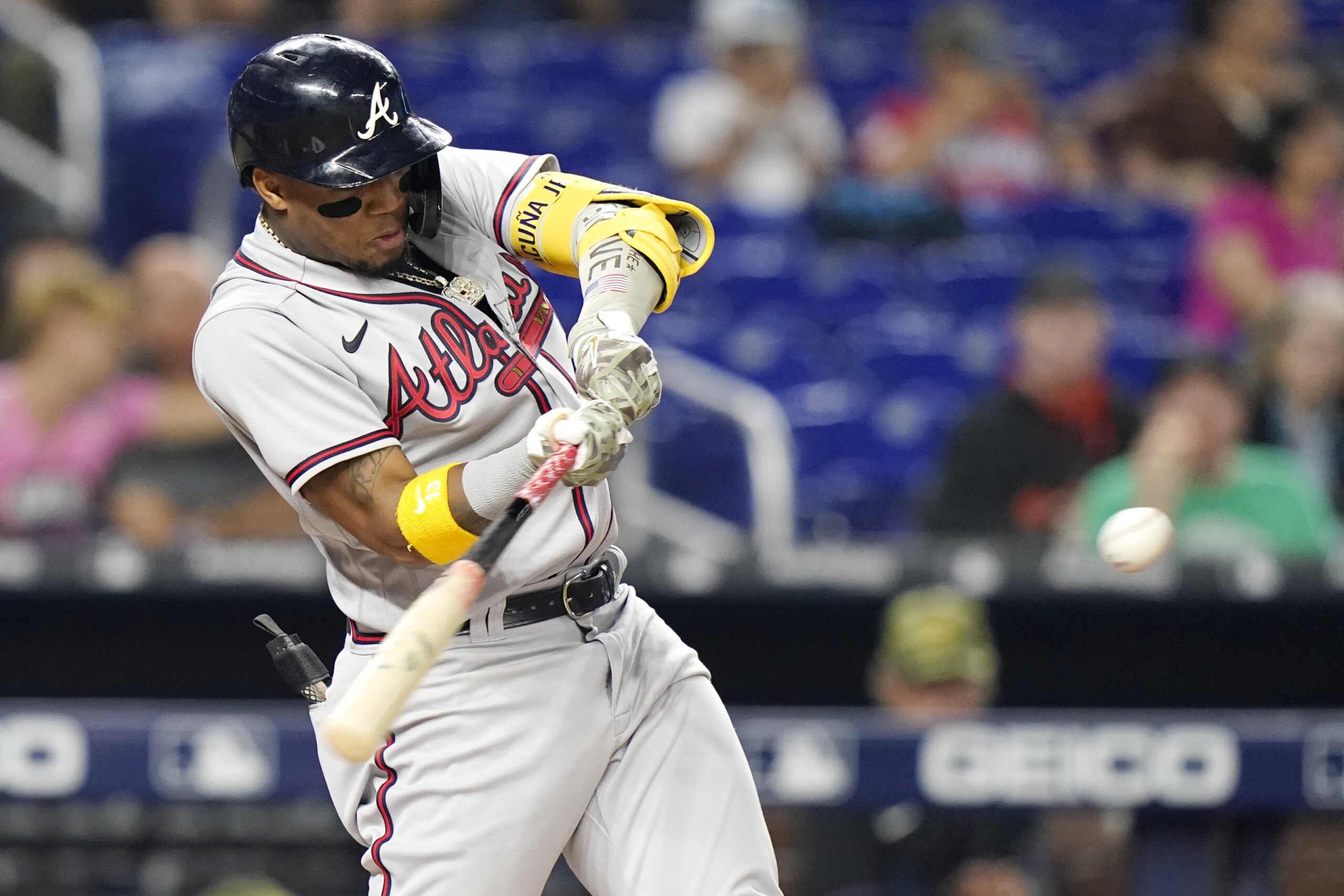 Acuña’s 1st game in Miami since knee injury, leads Braves - WTOP News