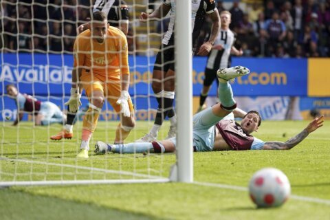 Burnley's 6-season EPL stint ends with loss to Newcastle