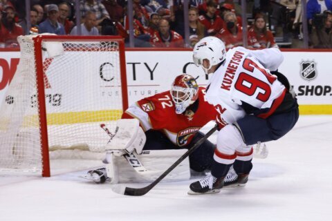 Capitals rally late, stun top-seeded Panthers 4-2 in Game 1