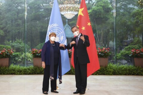 China claims sabotage as UN rights official visits Xinjiang