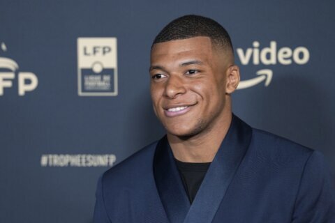 PSG star Mbappe wins league's best player award for 3rd time