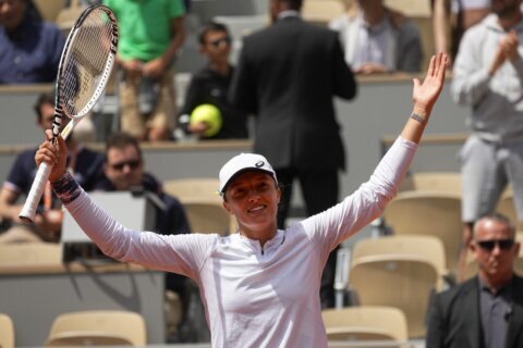 No. 1 Swiatek finds focus at French Open amid 31-match run