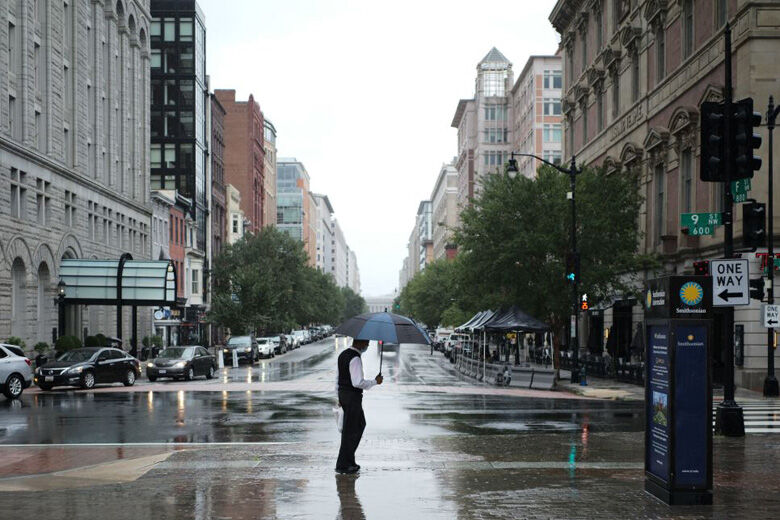 Thunder, 25 mph winds and scattered rain could drench the DC area on Tuesday