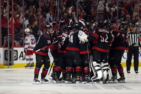 Cole’s OT goal lift Hurricanes past Rangers for Game 1 win