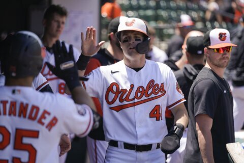 Orioles cruise past Royals 6-1, behind Wells, 6-run fifth