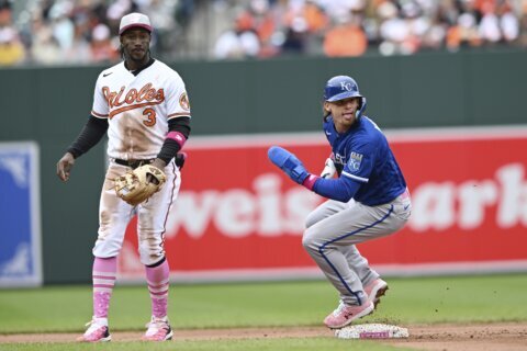 Taylor, Royals rally past error-prone O’s to open twinbill