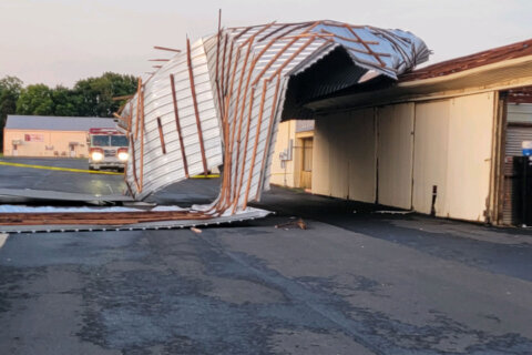 Virginia airport hit by possible tornado