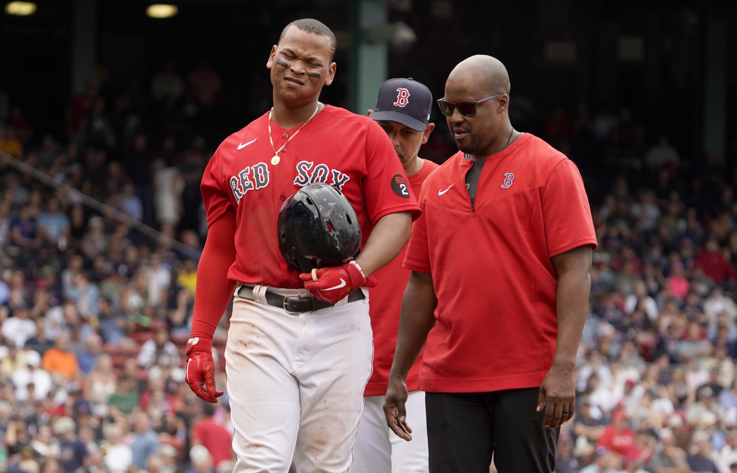 Red Sox 3B Devers practices with teammates on, off field - WTOP News