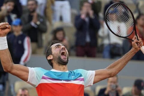 Cilic’s 33 aces put him in 1st French Open semi at age 33