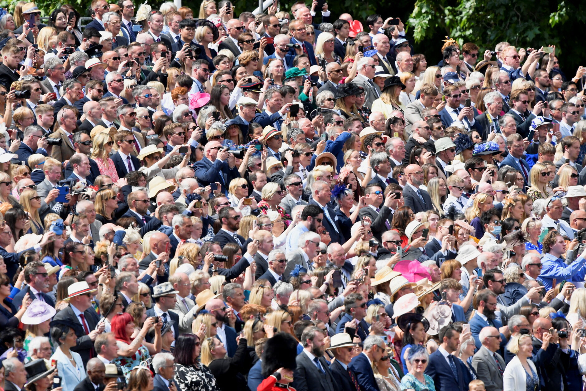Crowds watch during Trooping The Colour
