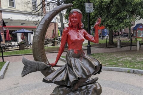 ‘Bewitched’ statue in Salem vandalized with red paint