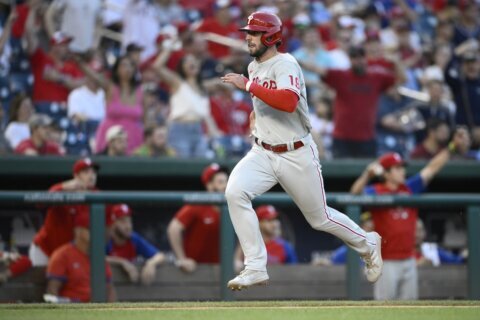 Hoskins’ pinch-hit in 10th, Phils top Nats; 15 W in 17 games