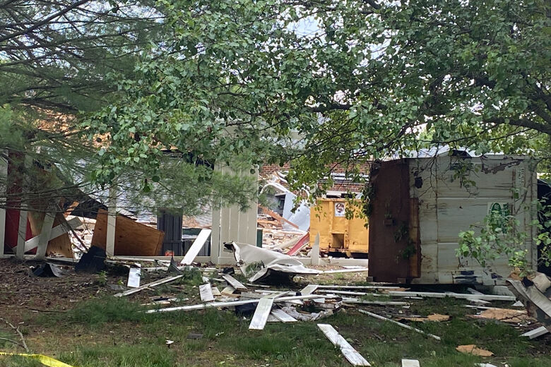 The explosion could be heard for miles around Bowie. (WTOP/John Domen)