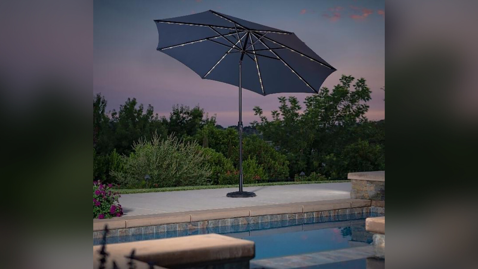 beige market patio umbrella The Resort Market Umbrella