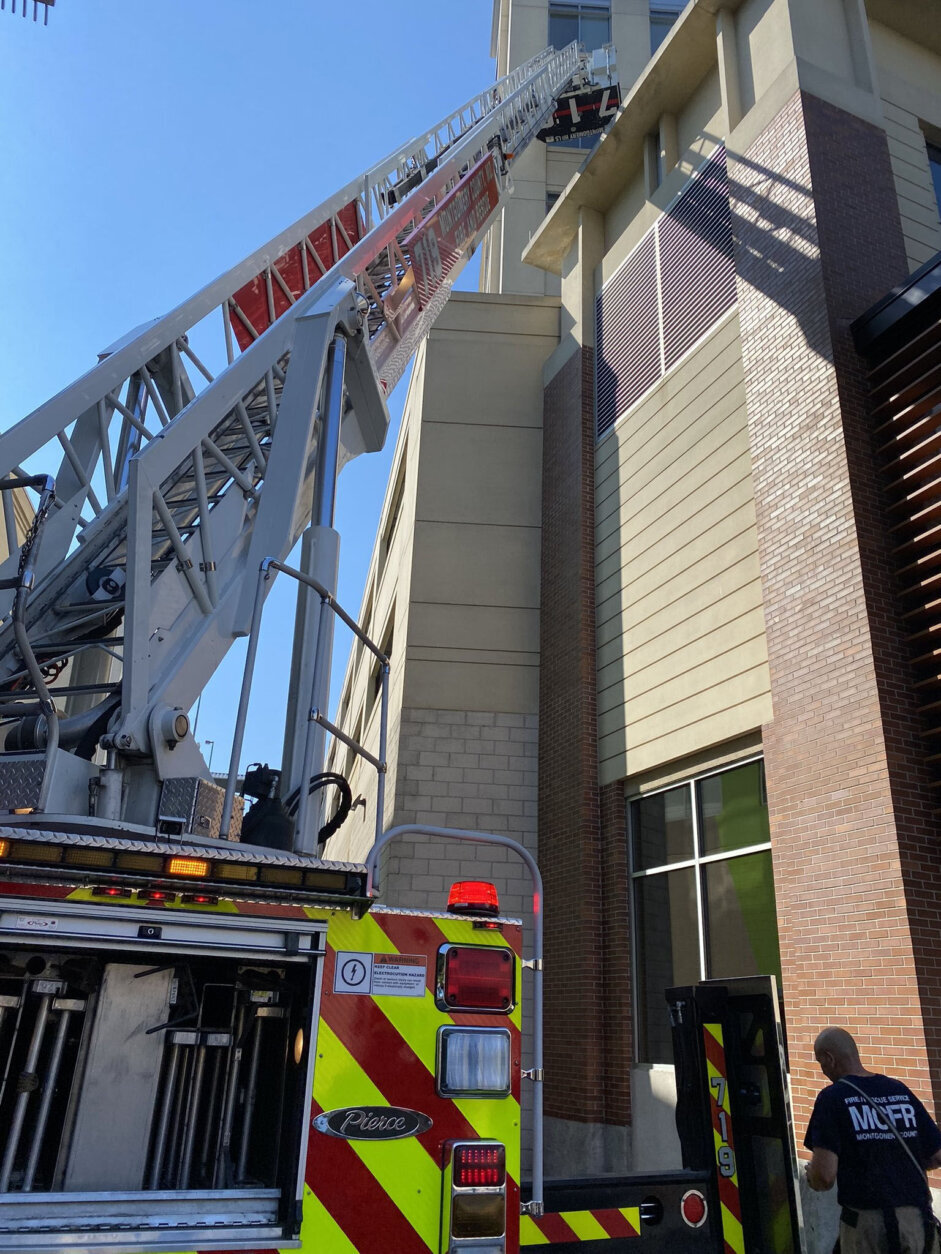 A second alarm fire in downtown Silver Spring caused "extensive damage" to the Copper Canyon restaurant on Ellsworth Drive. (Courtesy Montgomery County Fire and Rescue Service)