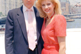 Real estate tycoon Donald Trump and his wife Ivana are pictured aboard his giant yacht Trump Princess on the East River in New York City, July 1988. (AP Photo/Marty Lederhandler)