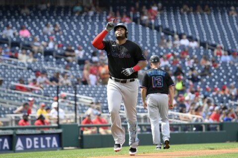 Aguilar homers, Marlins beat Nats for 10th time in 11 games