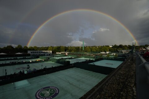 AP PHOTOS: The 1st week at the Wimbledon tennis tournament