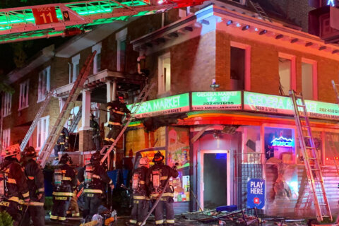 DC store fire displaces at least 2