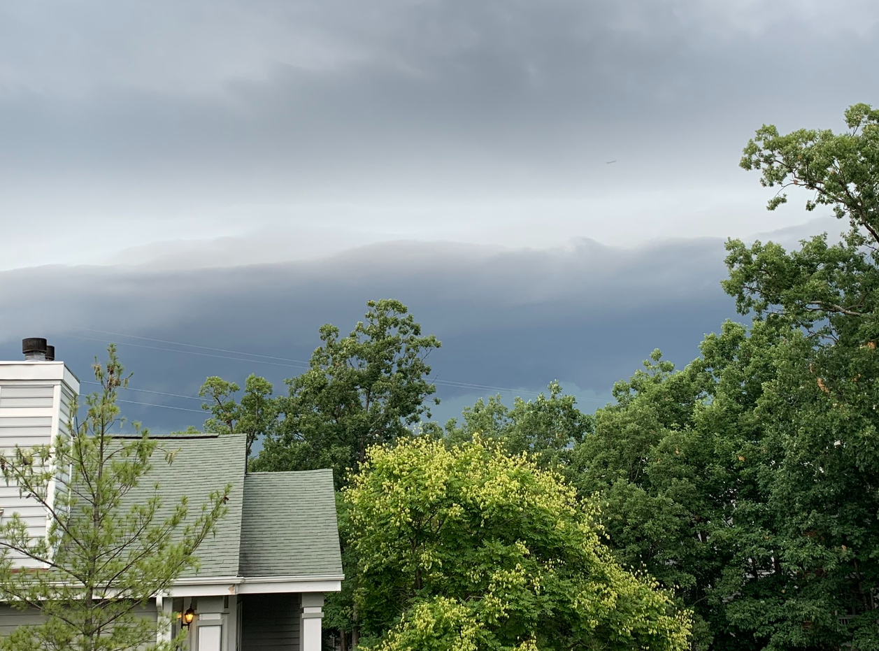 <p>Storm clouds form over Fairfax, Virginia, on Tuesday, July 12, 2022.</p>

