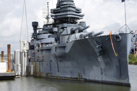 Leaky battleship in Texas completes trip for $35M repairs