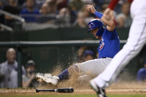 Wisdom’s double in 11th propels Cubs to 7-5 win over Nats