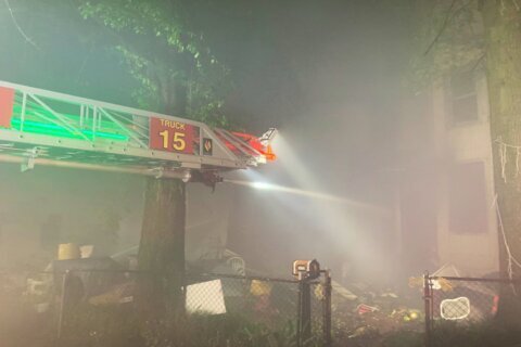 10 displaced, 1 dog rescued after vacant DC home engulfed in flames
