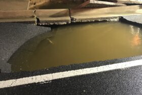 Water service fixes 1 of 2 water main breaks on Clopper Road