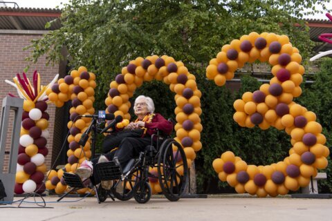 Loyola’s Sister Jean turns 103, has train stop named for her