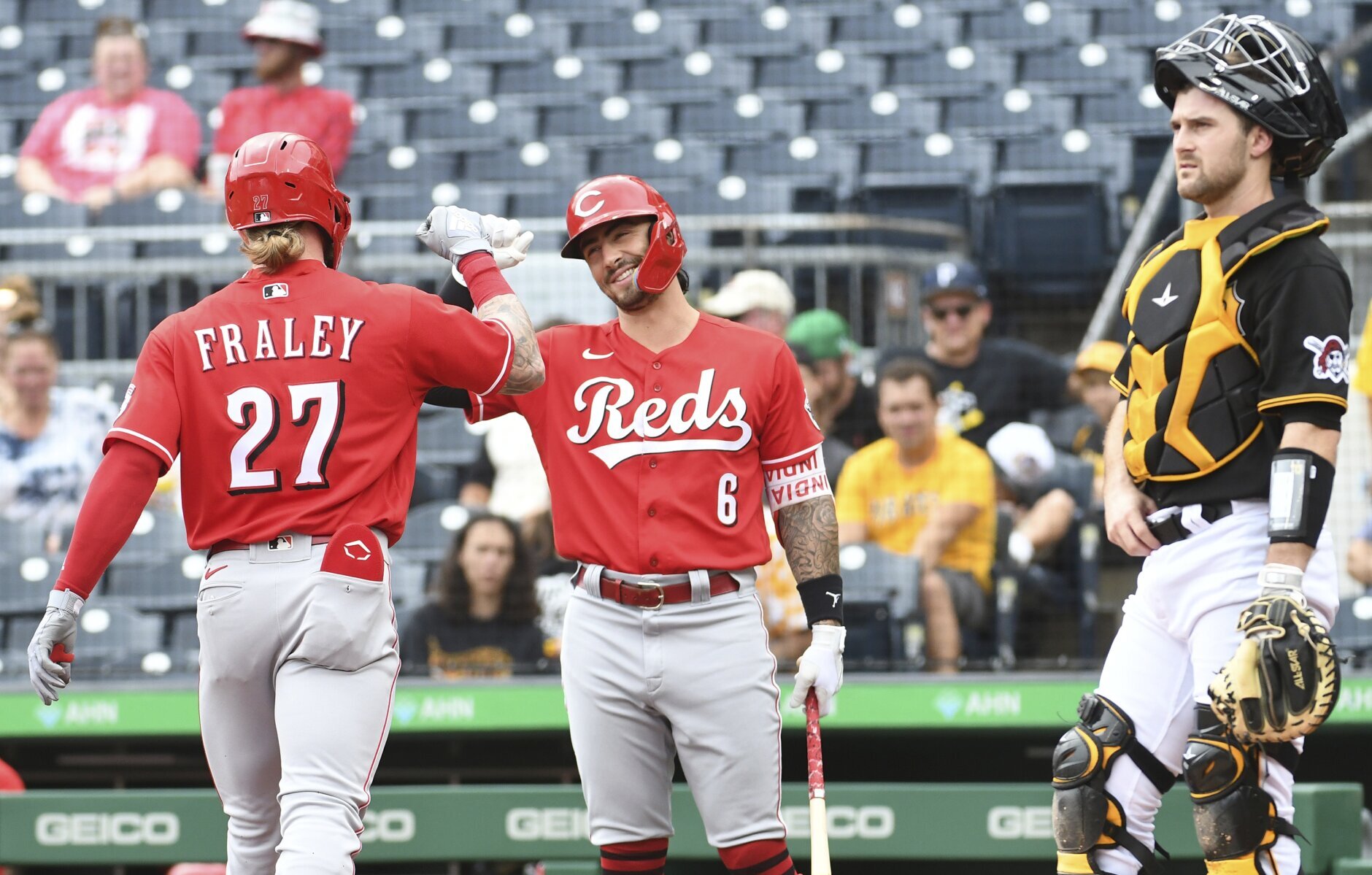 Fraley tallies 3 RBIs, scores 4 times; Reds top Pirates 9-5 - WTOP