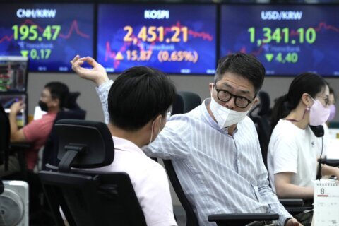 Asian stocks mostly higher as markets await Fed chair speech
