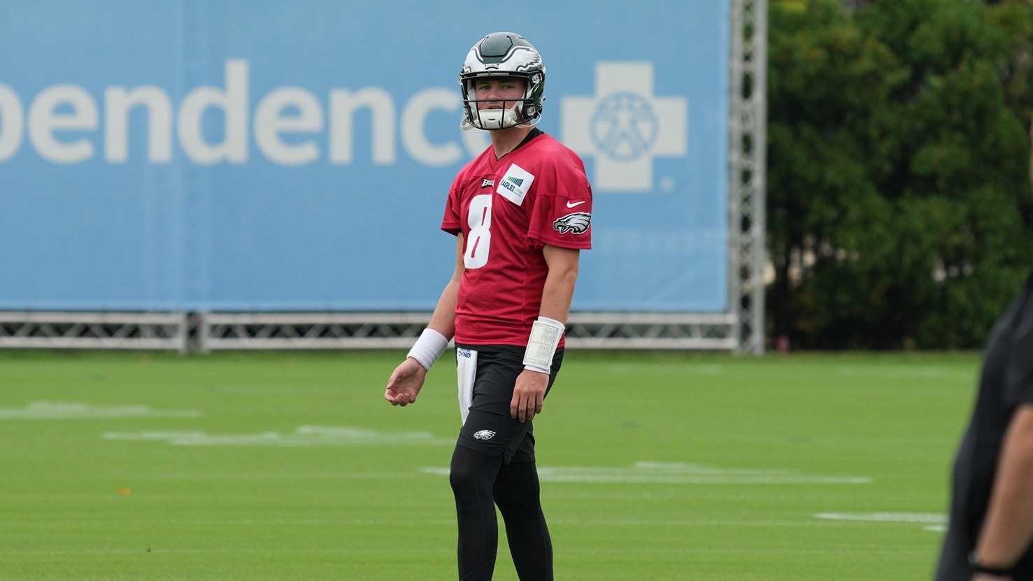 Philadelphia Eagles quarterback Reid Sinnett prior to the National News  Photo - Getty Images