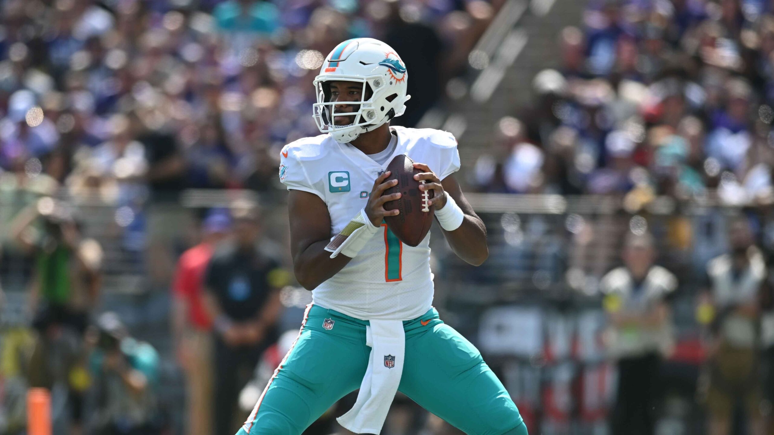 Dolphins' Tua Tagovailoa Jersey from Record-Tying Game vs. Ravens