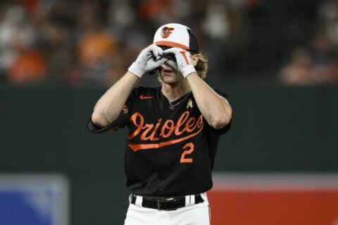 Henderson doubles twice in home debut, Orioles beat A’s 5-2