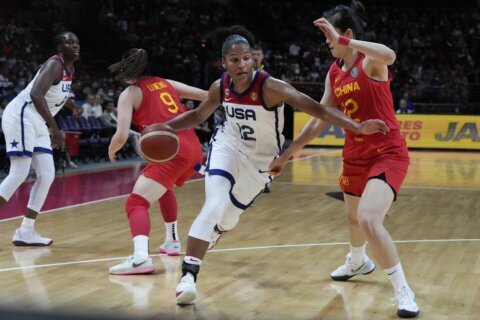 Wilson, Gray lead US to 77-63 win over China in World Cup