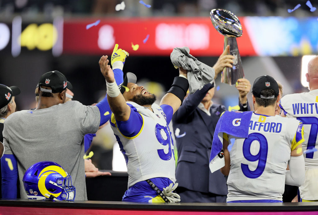 <h3>Can the Rams repeat?</h3>
<p>The NFL is in the midst of its longest drought without a repeat champion (18 years). Last year&#8217;s defending champs, the Tampa Bay Buccaneers, brought everyone back from the 2020 title team and had a comparable &#8217;21 regular season, and they still lost in the divisional round. If they couldn&#8217;t pull it off, who can? The Rams certainly have a favorable path back to the Super Bowl given the conference in which they play. Which leads to the next question &#8230;</p>
