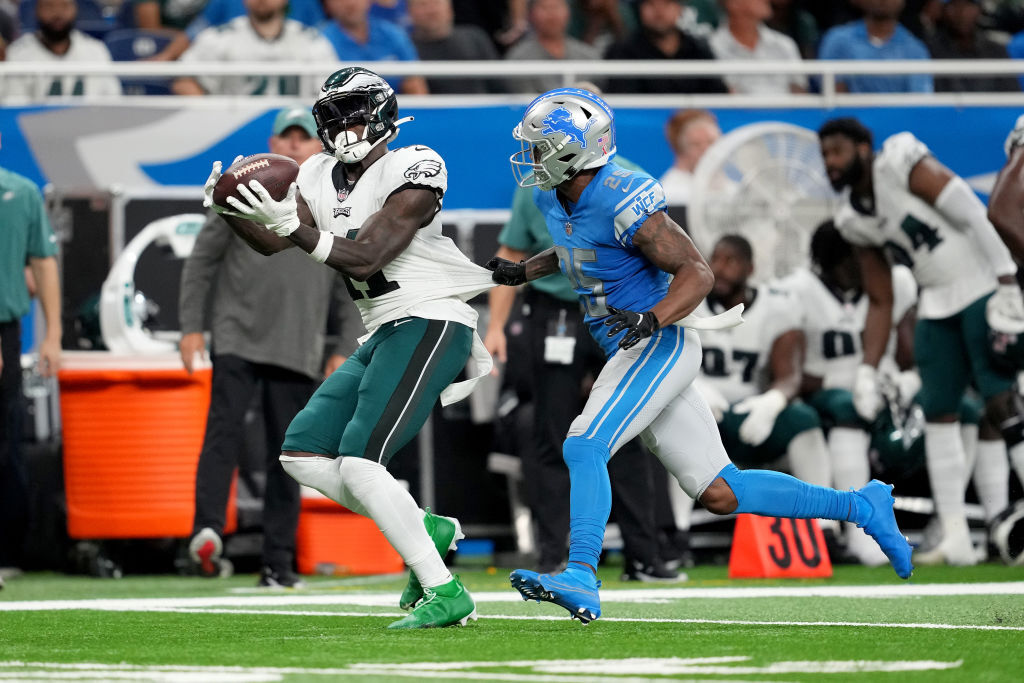 <p><em><strong>Eagles 38</strong></em><br />
<em><strong>Lions 35</strong></em></p>
<p>I couldn&#8217;t help but look at this game from a Washington perspective — A.J. Brown had the fourth-most receiving yards in a debut with a new team to lead a Philly offense that also rushed for over 200 yards and had four touchdowns, while Detroit hung right there with the Eagles by scoring touchdowns in all four quarters. The Commanders will play each of these offenses in the next two weeks and I&#8217;m having a hard time seeing the Burgundy and Gold defense contain either.</p>
