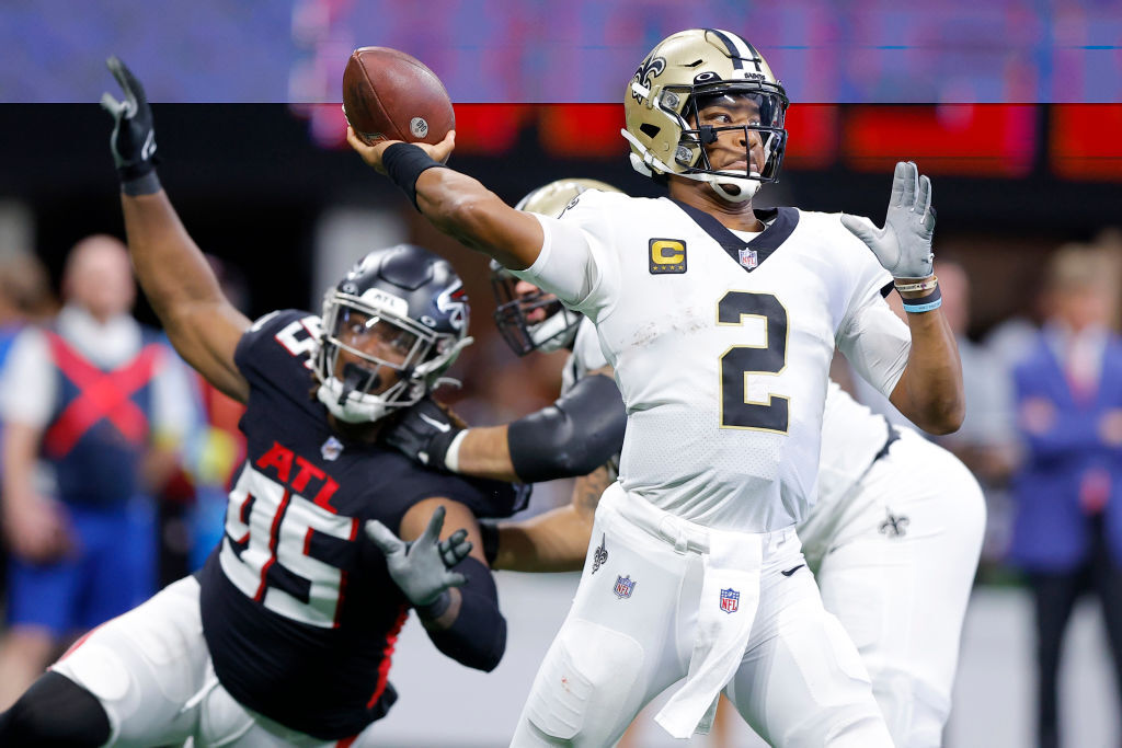 <p><em><strong>Saints 27</strong></em><br />
<em><strong>Falcons 26</strong></em></p>
<p>Someone tell Arthur Smith we can only write the obituary of someone who was alive. Atlanta hasn&#8217;t been relevant since arrival and doesn&#8217;t seem likely to ever be while he&#8217;s at the helm.</p>
<blockquote class="twitter-tweet tw-align-center">
<p dir="ltr" lang="en">Arthur Smith then ended his postgame press conference after a few questions with a walk-off: &#8220;You buried us in May. Bury us again. We don&#8217;t care. We&#8217;ll get back to work.&#8221; <a href="https://t.co/ipIJboD9lJ">https://t.co/ipIJboD9lJ</a> <a href="https://t.co/rW8One9uDA">pic.twitter.com/rW8One9uDA</a></p>
<p>— Kelly Price (@thekellyprice) <a href="https://twitter.com/thekellyprice/status/1569066070035537922?ref_src=twsrc%5Etfw">September 11, 2022</a></p></blockquote>
<p><script async src="https://platform.twitter.com/widgets.js" charset="utf-8"></script></p>
<p>Also, give Jameis Winston his flowers for this fourth quarter line: 13 of 16 for 212 yards and two touchdowns to lead New Orleans to victory in his first game back from a season-ending injury. Winston might just have me <a href="https://wtop.com/nfl/2022/09/2022-nfc-south-preview/" target="_blank" rel="noopener">eating my words</a> before we even reach midseason.</p>
