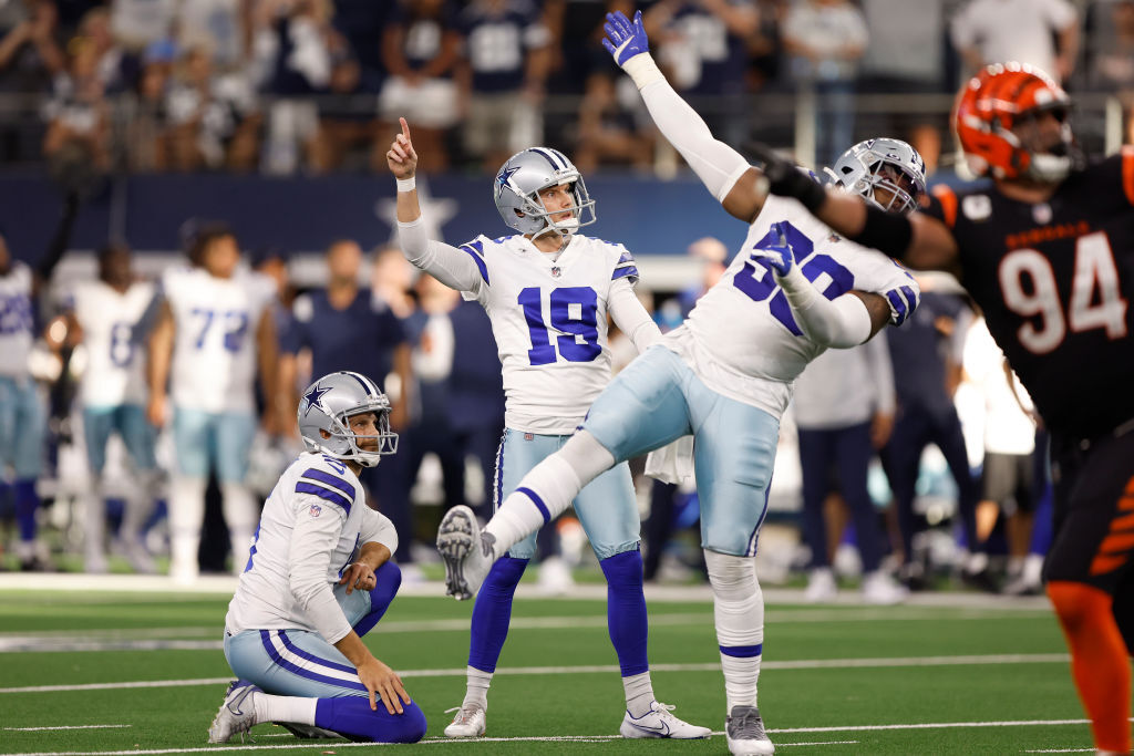 <p><em><strong>Bengals 17</strong></em><br />
<em><strong>Cowboys 20</strong></em></p>
<p>We live in a world where Cooper Rush has never lost a start, Trevon Diggs makes back-to-back clutch plays in coverage that stops a Joe Burrow rally and gets Brett Maher in position to make a game-winning 50-yard field goal. I hate it here.</p>
