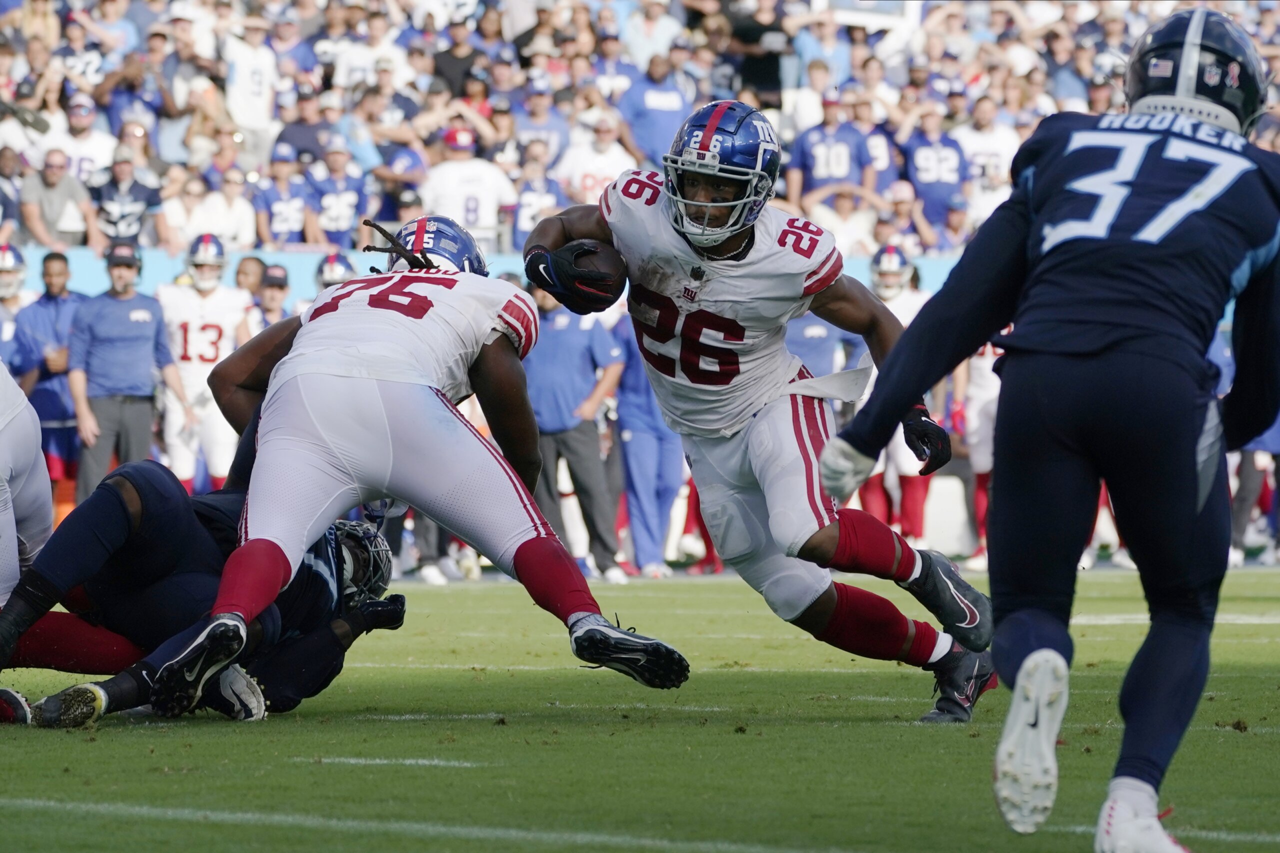 Jon Feliciano, Jason Pinnock were highest-graded Giants in Week 13