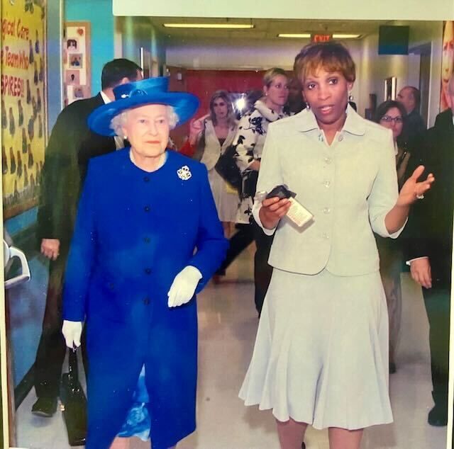 Jacqueline Bowens, who leads the District of Columbia Hospital Association, worked at Children’s National Hospital in the Spring of 2007 and had the tough task of organizing a royal tour for the queen during her May visit to America. (Courtesy Jacqueline Bowens) 