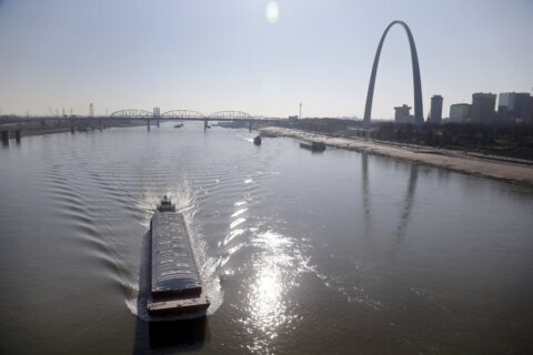 Low water on the Mississippi River impacting barge traffic