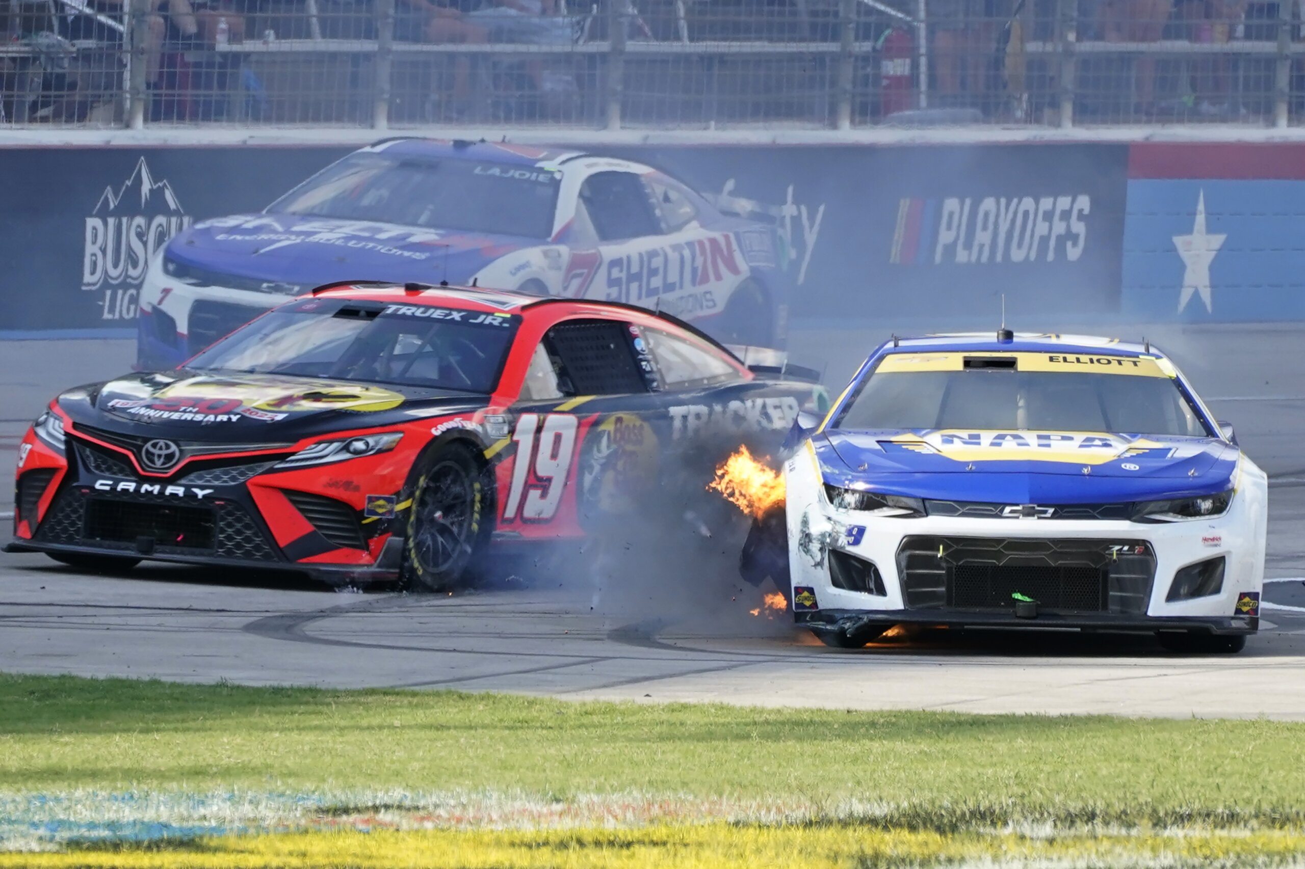 Tumultuous, tiring start to NASCAR’s round of 12 at Texas WTOP News