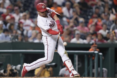 Meneses hits 1st homer, Nationals rally past Twins 3-2