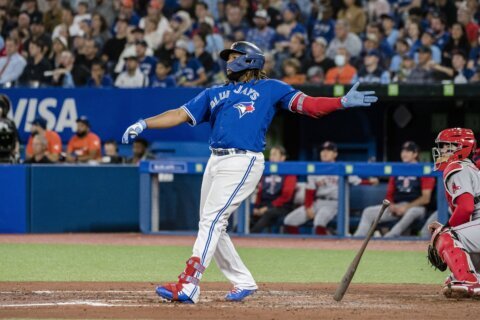 Guerrero homers, wild-card Blue Jays rout Red Sox 9-0