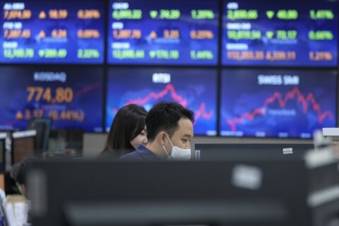 Asian shares decline on Wall Street losses, rate worries